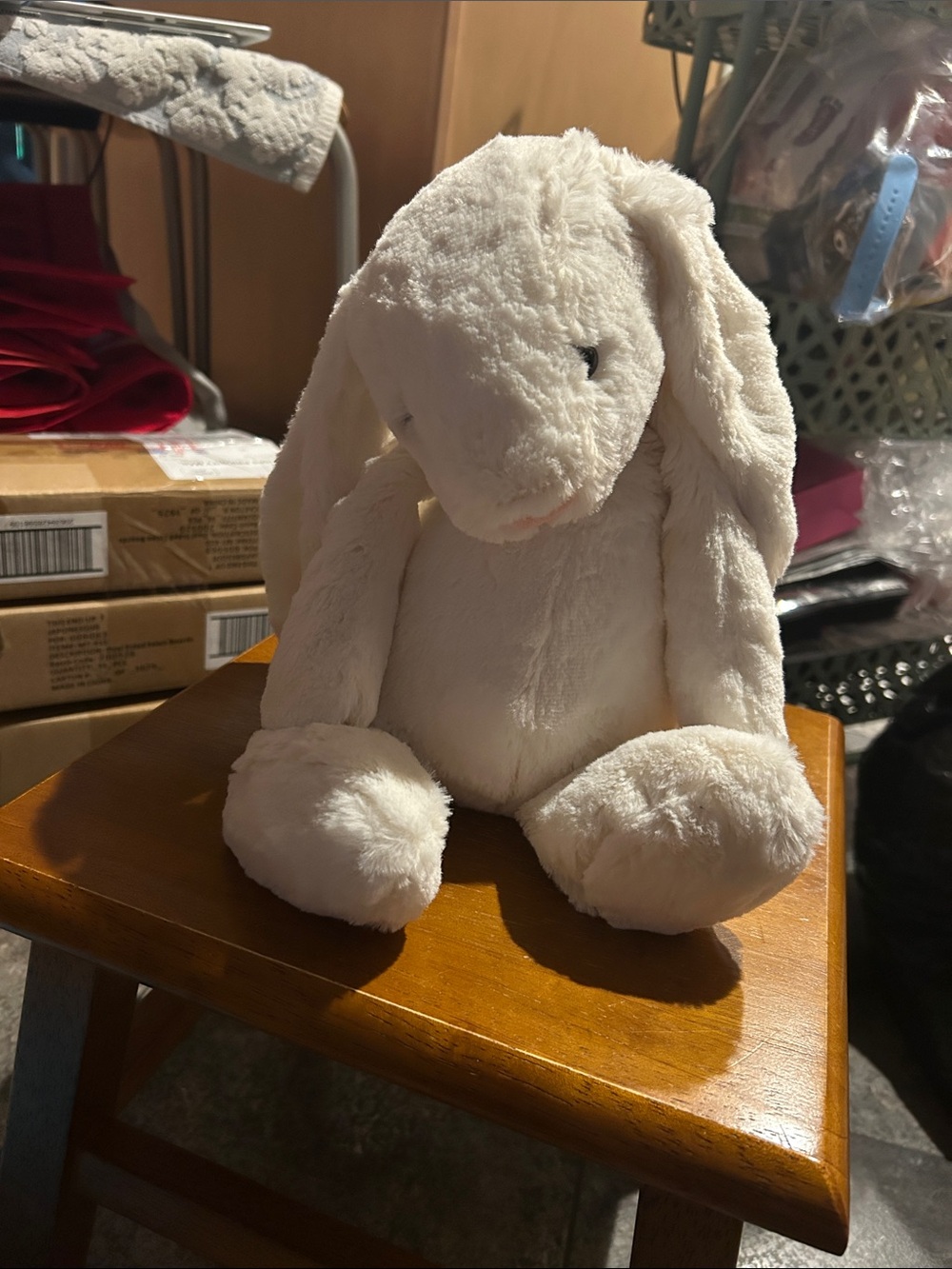 Jellycat Bashful Cream Bunny Stuffed Animal, Large 14 inches - Comes with Bag